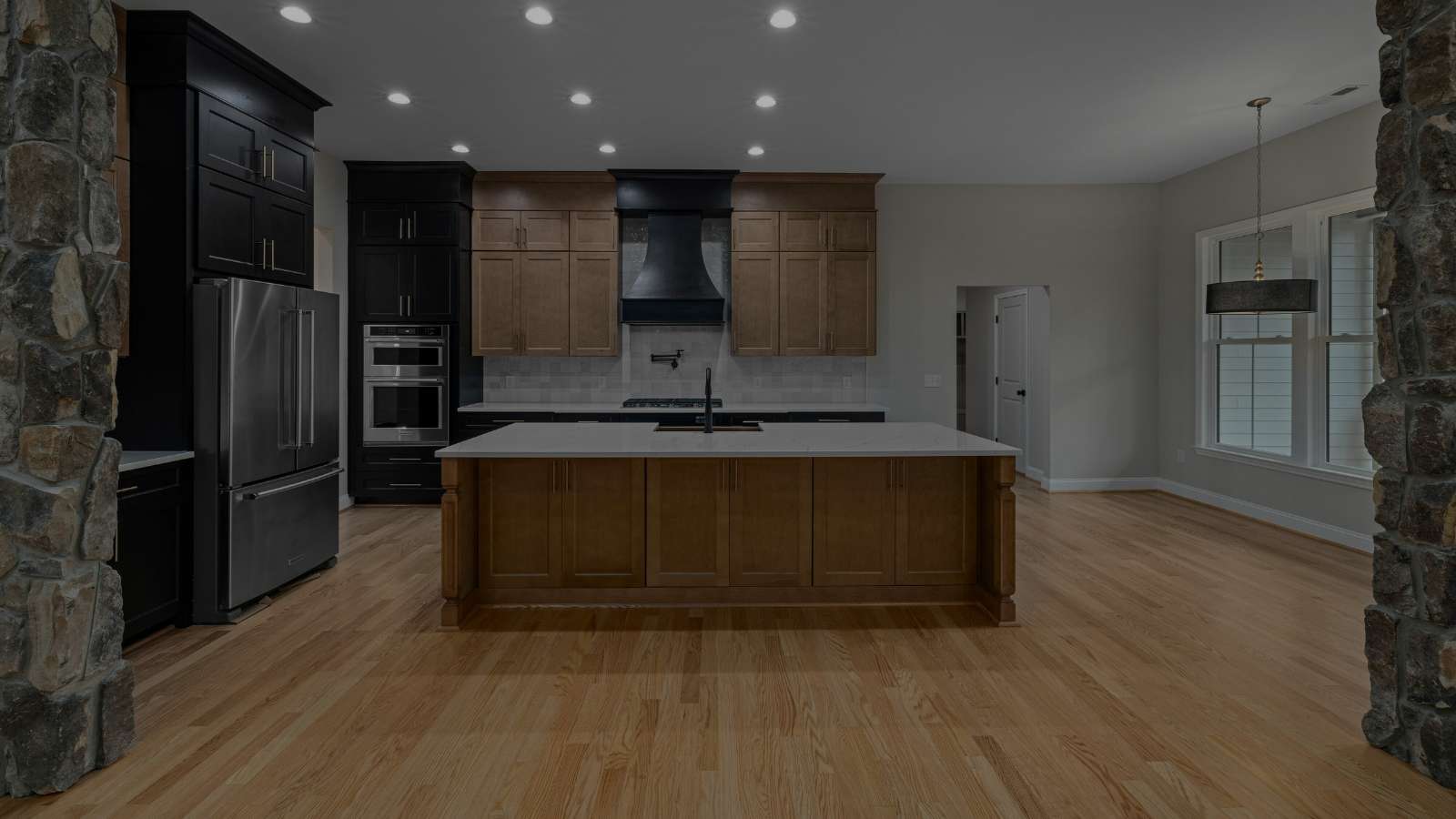 Transitional Kitchen With Rustic Architectural Elements Kitchen Remodel by Indiana Home Remodel project photo